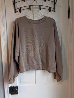 GAP Softer Than Soft Sweatshirt, XL, Brown